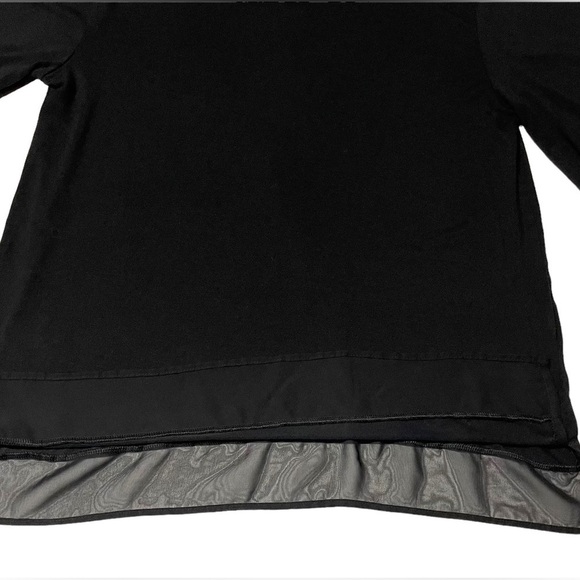 Donna Karan Classic Lounge Tee In Black Relaxed Style 3/4 Sleeves Size Small - Picture 9 of 16